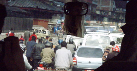 Verkehrschaos in Kathmandu (c) Peter Belina